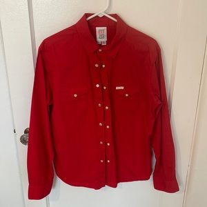 Red Topo Design Western shirt